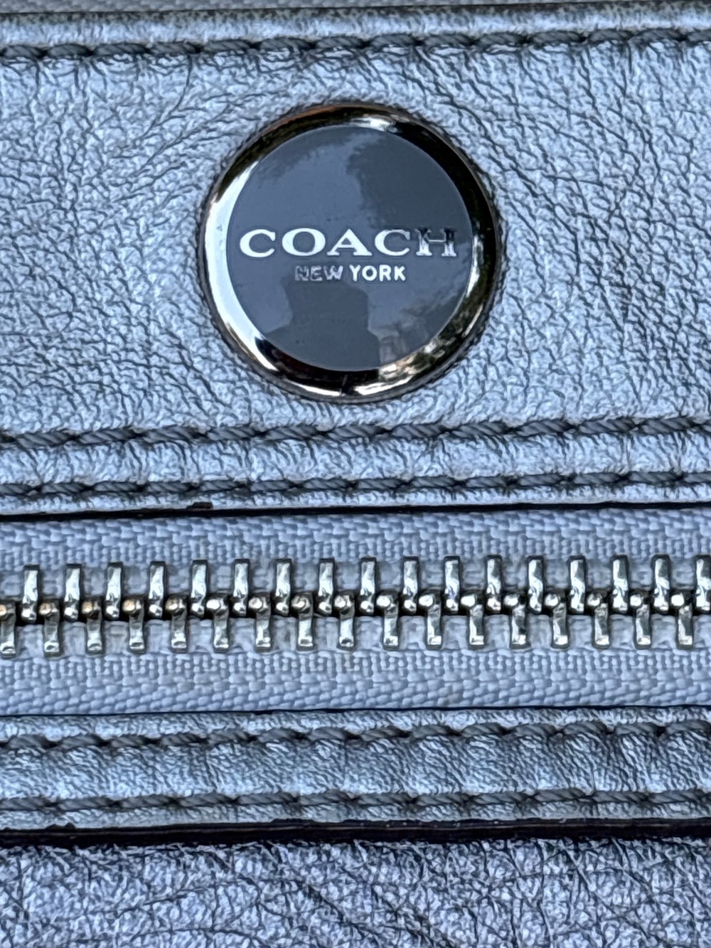 Coach Legacy Slim Wristlet Metallic Silver Leather 65th Anniversary - Picture 4 of 8
